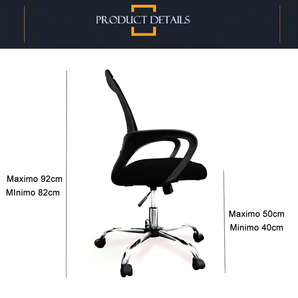 Silla de escritorio Sweden Negro