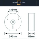 Dispensador metalico de papel higienico 500M Rose Gold