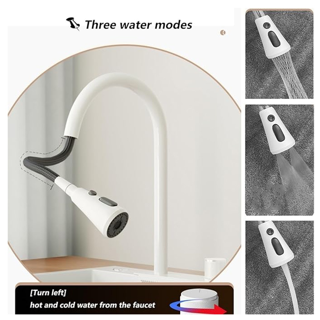 Bacha de cocina completa 68cm Blanco