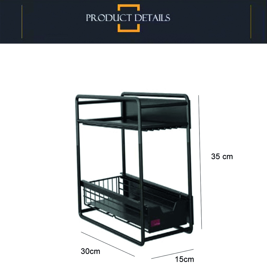 Organizador Magnetico 2 niveles Negro