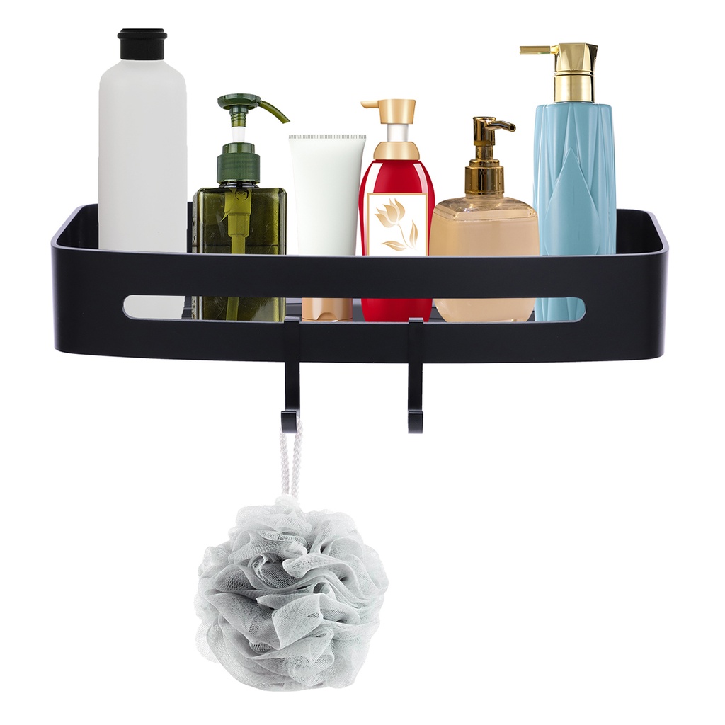 Estante rectangular aluminio Negro