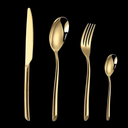 Juego cubiertos 24 piezas en caja Gold