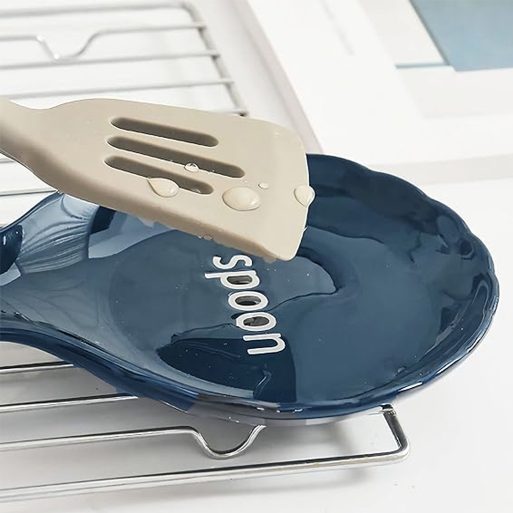 Reposa cucharon cerámica Azul