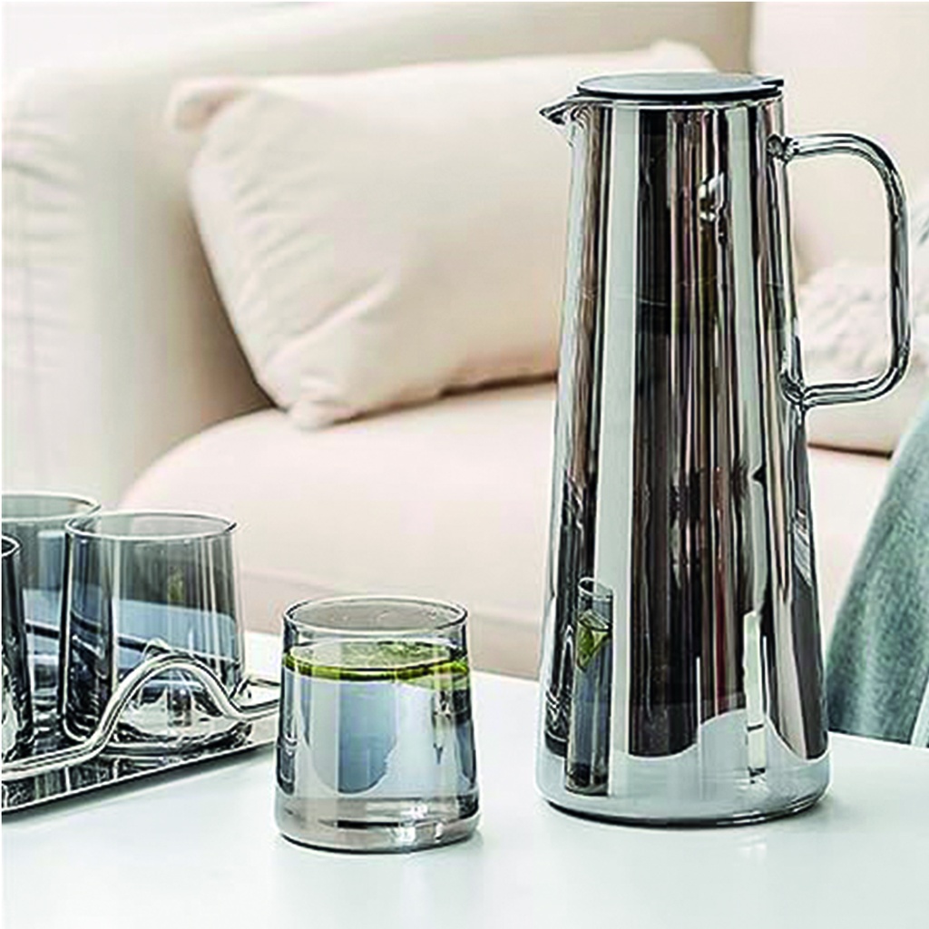 Jarra de vidrio alta 1800ML Grey