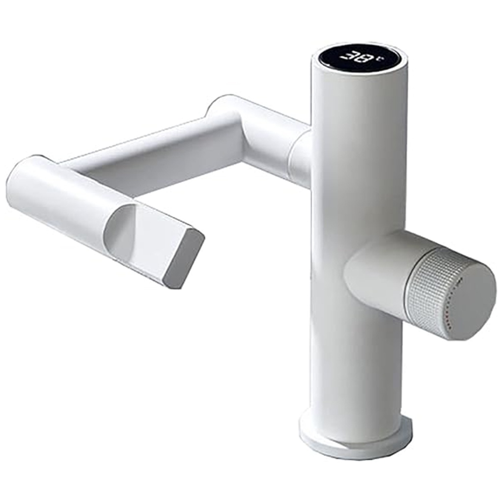 Canilla baño articulada digital Blanco