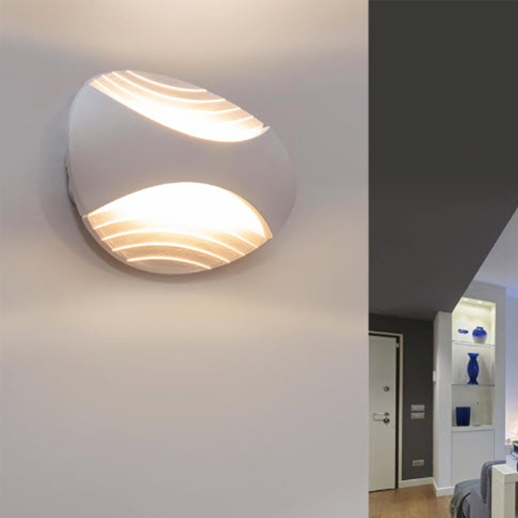 Luminaria aplique de pared interior exterior bidireccional Blanco