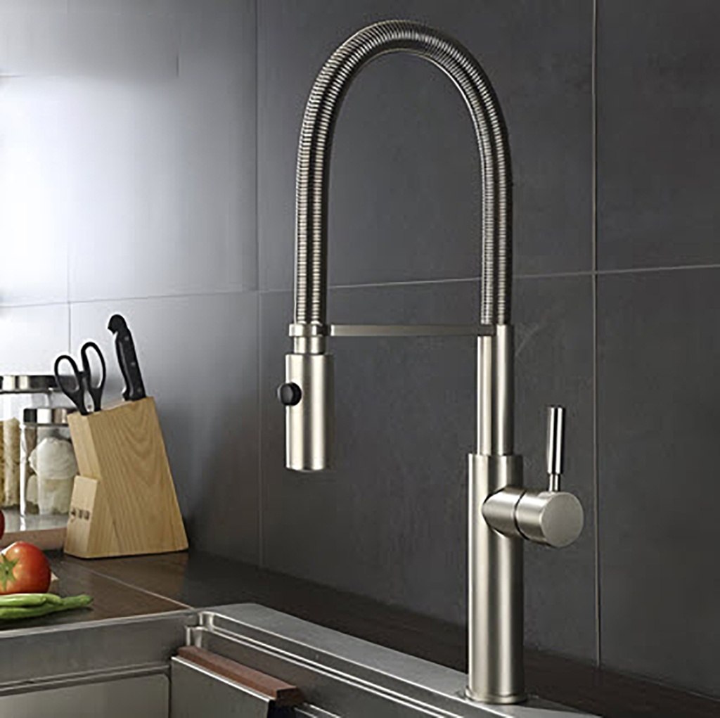 Monocomando de cocina Verona Silver Brush