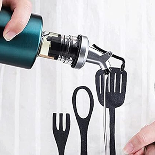 [DT2021A] Botella aceitera vidrio 350ml Azul