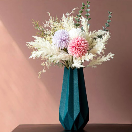 [DT5000E] Florero Nórdico cemento Esmeralda